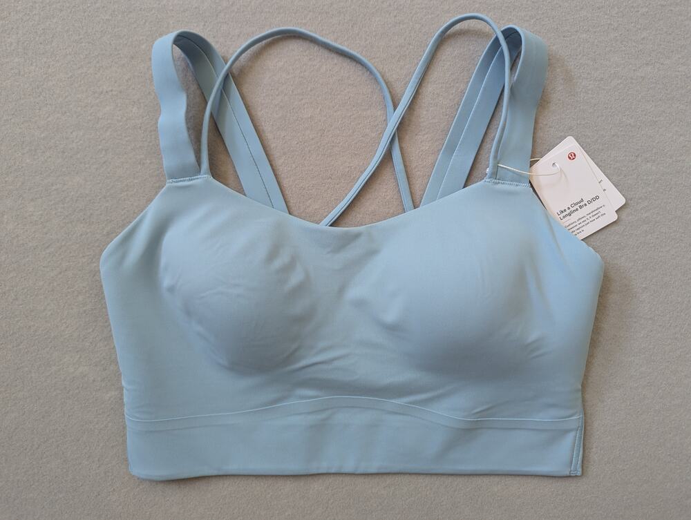 NWT lululemon Like a Cloud Longline Bra Seafoam D/DD Size 8